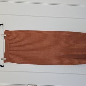 Free People Beach To Night Ribbed Midi Skirt